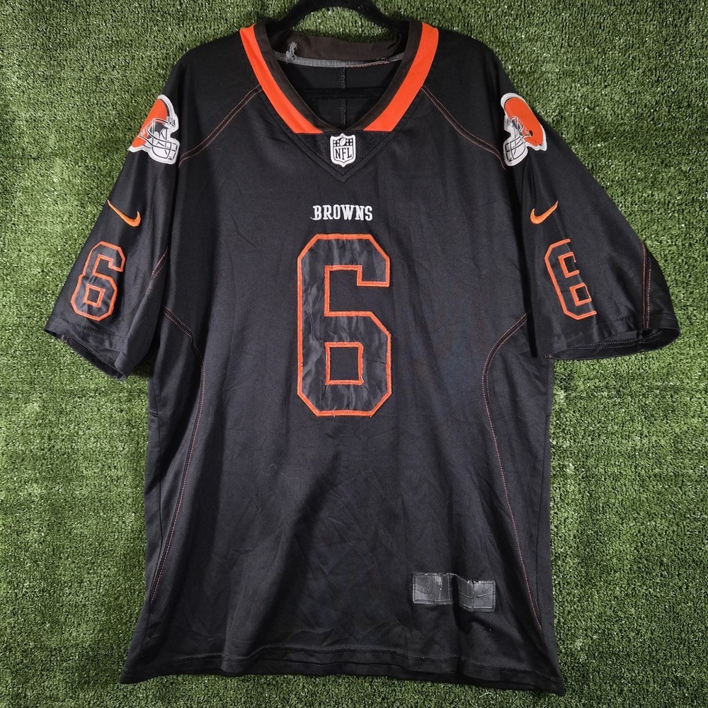Cleveland Browns Baker Mayfield 6 Jersey Mens L Black Nike NFL Football